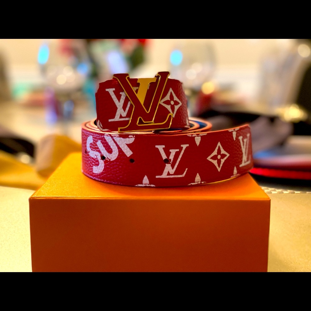Louis Vuitton/Supreme Belt